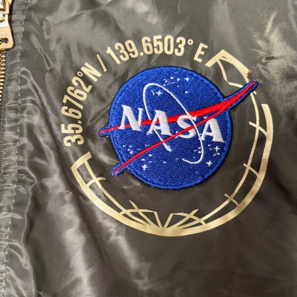 Southpole Kids Bomber Jacket NASA Space Explorer Sherpa‎ Lined Olive Green XL